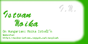 istvan moika business card